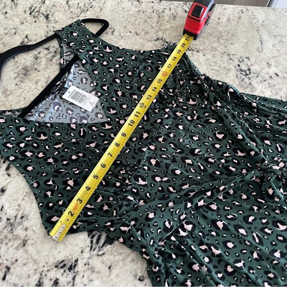 Torrid Green Leopard Midi Studio Knit Hi-Low Dress 2X NWT 12783032 - Picture 10 of 11